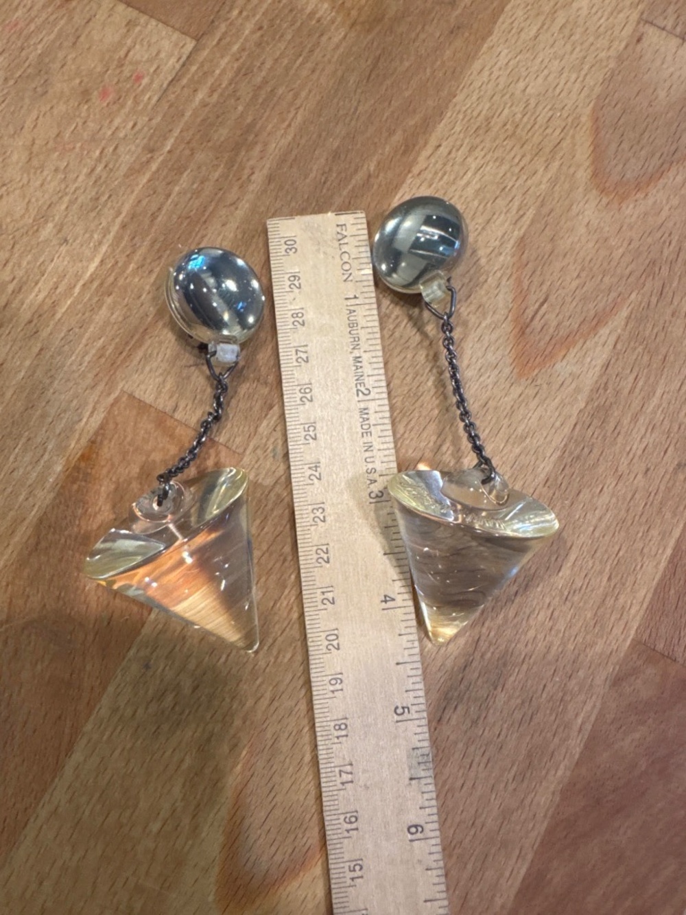 2008 Runway Vintage Sobral x Karl Lagerfeld Resin Cone Spike Dangle Earrings
